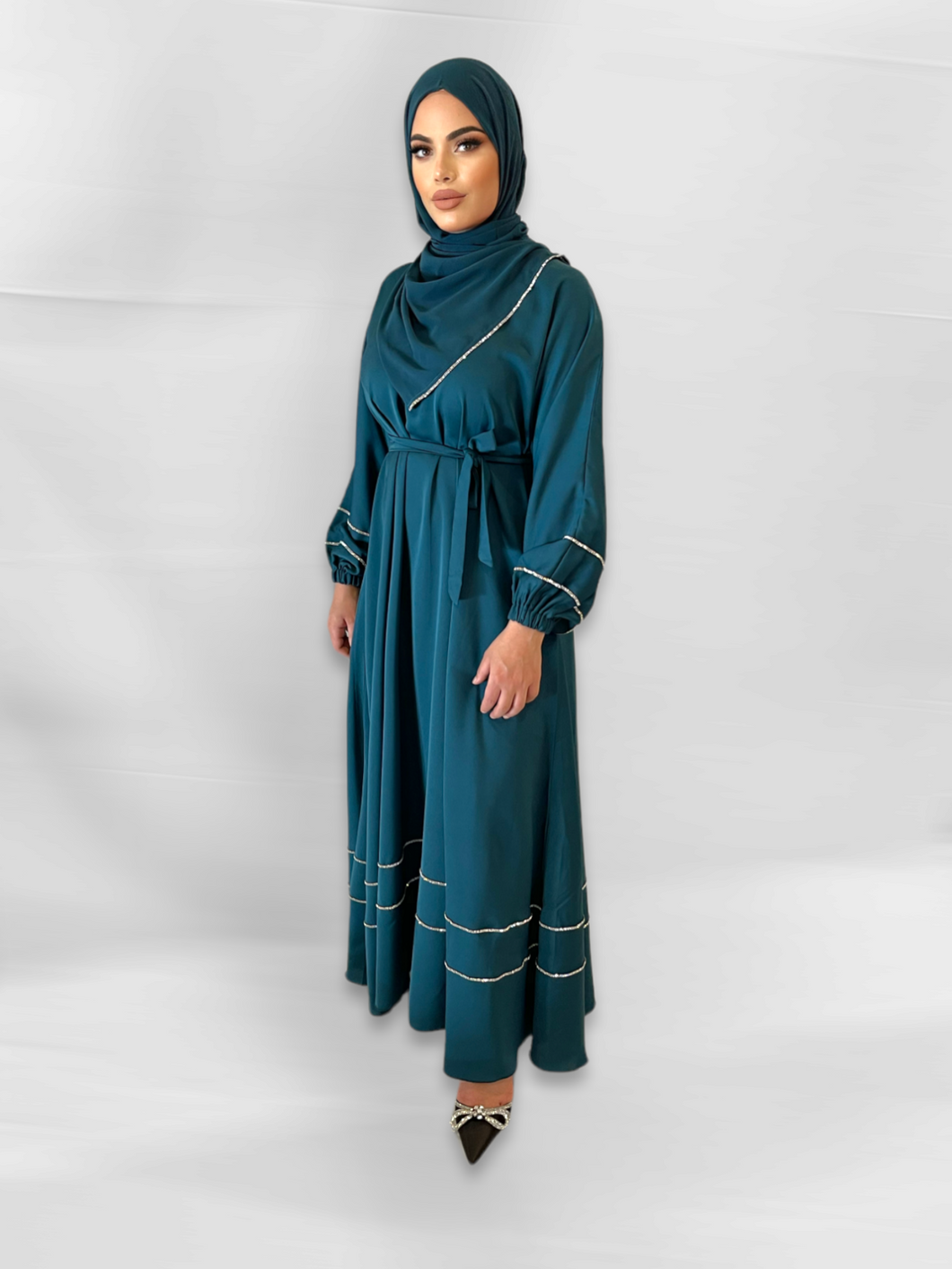 Iris Lux Dress  - Teal