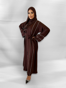 Noor Lux Abaya- U.A.E - Dark Brown