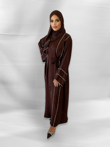 Noor Lux Abaya- U.A.E - Dark Brown