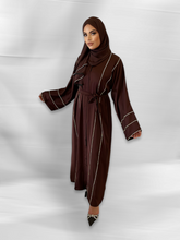 Load image into Gallery viewer, Noor Lux Abaya- U.A.E - Dark Brown