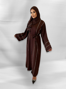 Noor Lux Abaya- U.A.E - Dark Brown