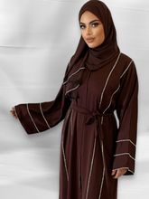 Load image into Gallery viewer, Noor Lux Abaya- U.A.E - Dark Brown