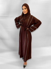 Load image into Gallery viewer, Noor Lux Abaya- U.A.E - Dark Brown