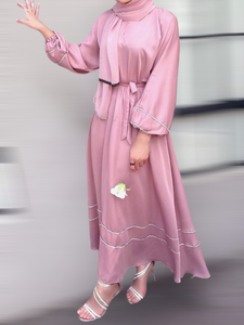 Iris Lux Dress  - Dusty Pink