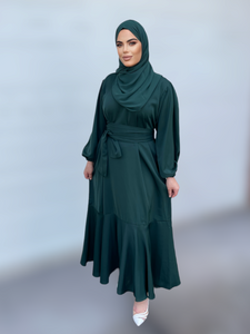 Milan Lux Dress  - EMERALD GREEN