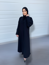 Load image into Gallery viewer, Hana Collared Abaya- Black