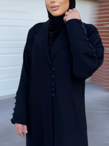 Hana Collared Abaya- Black