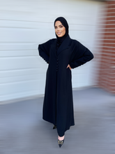 Load image into Gallery viewer, Hana Collared Abaya- Black