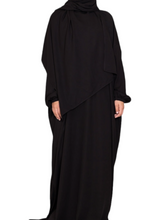 Load image into Gallery viewer, Prayer /Umrah Abaya with attatched shawl-U.A.E - Black