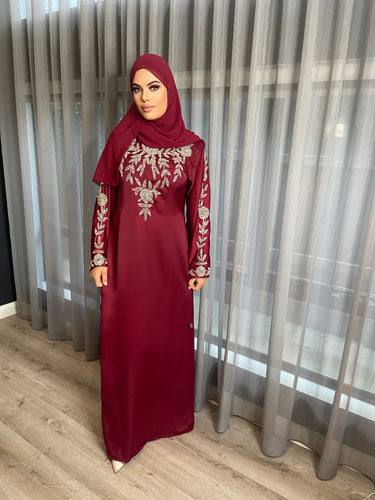 Royal Bell Kaftan - Burgundy