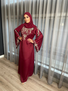 Royal Bell Kaftan - Burgundy