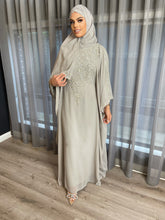 Load image into Gallery viewer, Pearl Kaftan - Grey with Silver embroidery (online only)