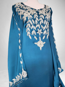 Teal bell sleeve Kaftan - Teal