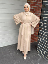 Load image into Gallery viewer, Nyle Lux Abaya- U.A.E - Nude Beige