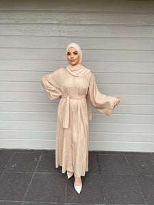 Nyle Lux Abaya- U.A.E - Nude Beige