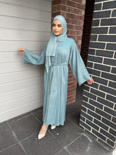 Load image into Gallery viewer, Nyle Lux Abaya- U.A.E - Steel Blue