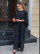 Load image into Gallery viewer, Merrie Kaftan- Black
