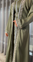 Load image into Gallery viewer, Zarah Kaftan set -Jade Green (Made on Order)