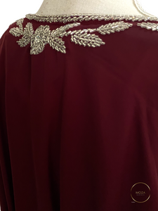 Royal Bell Kaftan - Burgundy