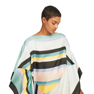 Aura Kaftan- printed crepe