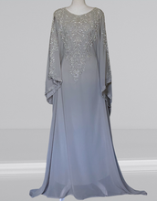 Load image into Gallery viewer, Pearl Kaftan - Grey with Silver embroidery (online only)