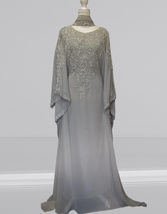 Pearl Kaftan - Grey with Silver embroidery (online only)