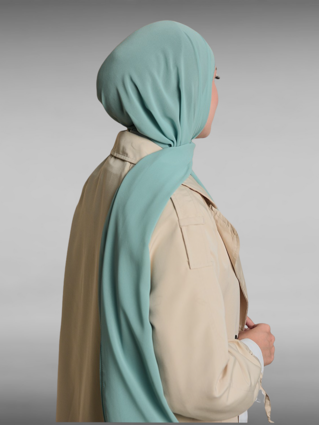 Nile Chiffon Shawl- Jade Green