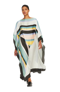 Aura Kaftan- printed crepe