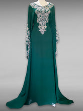 Load image into Gallery viewer, Malikah Kaftan - Dark Green