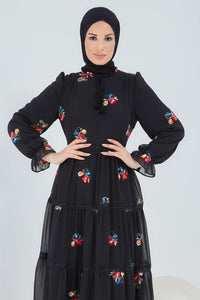 Nada Tiered Dress - Black