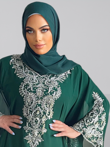 Malikah Kaftan - Dark Green