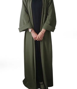 Plain Abaya- Khaki Green