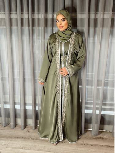 Zarah Kaftan set -Jade Green (Made on Order)