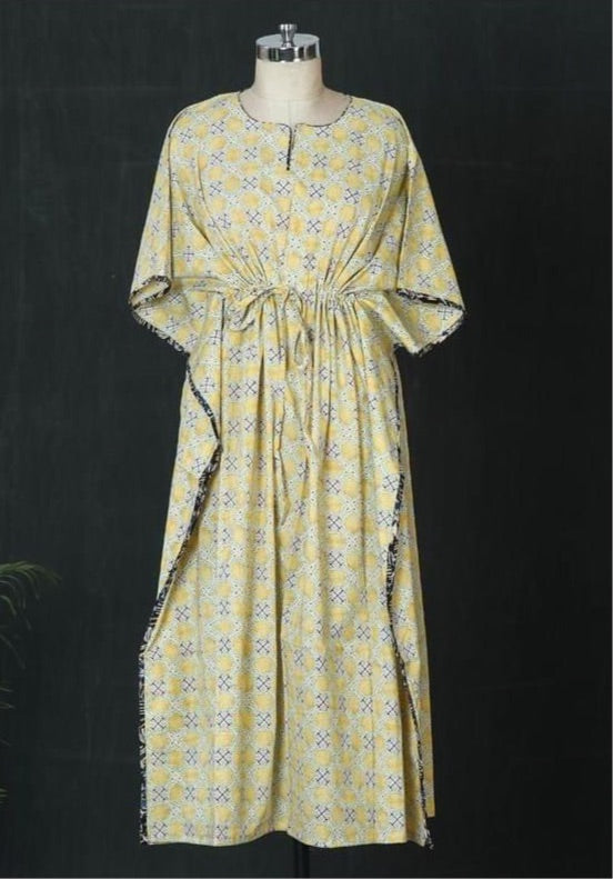 Yellow Lily- Cotton Summer Kaftan