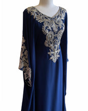 Load image into Gallery viewer, Malikah Kaftan - Navy