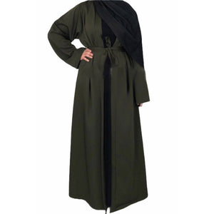 Plain Abaya- Khaki Green