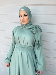 Diva Lux Abaya Dress  - Jade Green