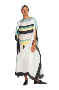 Aura Kaftan- printed crepe