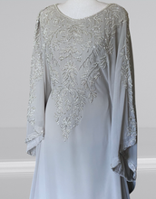 Load image into Gallery viewer, Pearl Kaftan - Grey with Silver embroidery (online only)