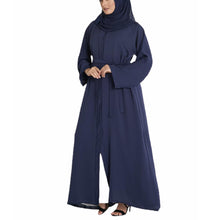 Load image into Gallery viewer, Plain Cardigan Abaya- Navy