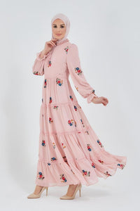 Nada Tiered Dress - Pink