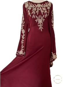 Royal Bell Kaftan - Burgundy