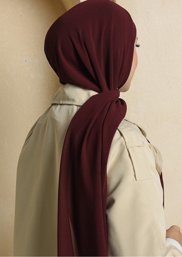 Nile Chiffon Shawl- Maroon