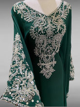 Load image into Gallery viewer, Malikah Kaftan - Dark Green