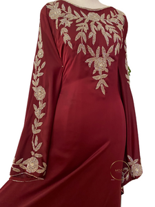 Royal Bell Kaftan - Burgundy