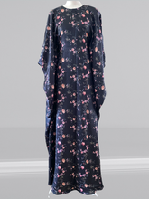 Load image into Gallery viewer, Lina Printed Summer Kaftan- Floral Black