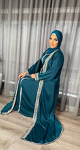 Load image into Gallery viewer, Zarah Kaftan/ Takshita set -Teal (Made on Order)