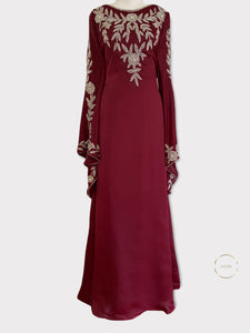 Royal Bell Kaftan - Burgundy