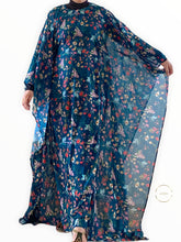 Load image into Gallery viewer, Lina Printed Summer Kaftan- Floral Teal