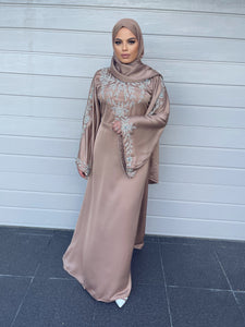 Royal bell sleeve Kaftan - Nude